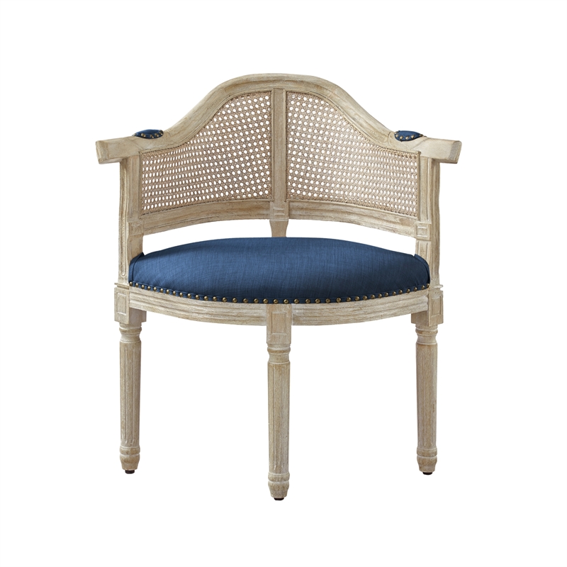 Posh Living Ibraheem Linen Accent Chair Navy