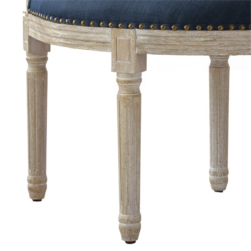 Posh Living Ibraheem Linen Accent Chair Navy