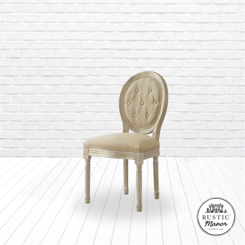 Posh Living Elisheva Linen Dining Chair Beige