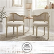 Posh Living Ibraheem Linen Accent Chair Cream White
