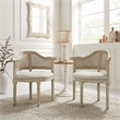 Posh Living Ibraheem Linen Accent Chair Cream White