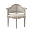 Posh Living Ibraheem Linen Accent Chair Cream White