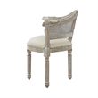Posh Living Ibraheem Linen Accent Chair Cream White