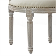 Posh Living Ibraheem Linen Accent Chair Cream White