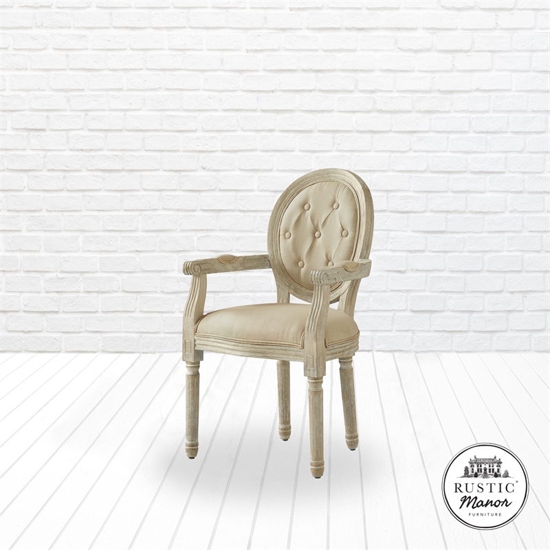 Posh Living Elisheva Linen Dining Chair Beige
