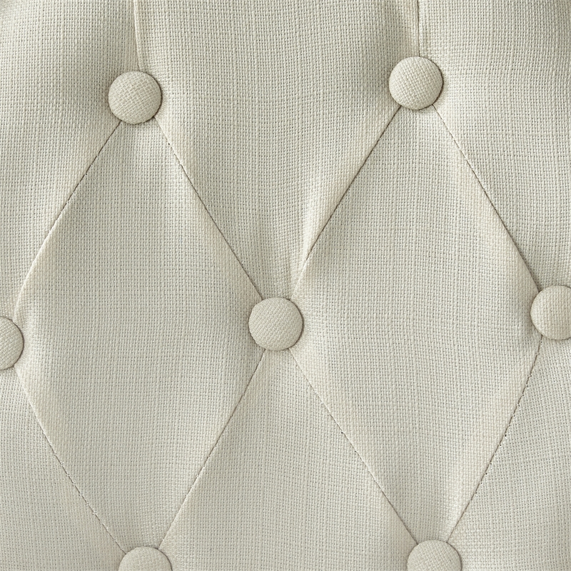Posh Living Elisheva Linen Dining Chair Cream White