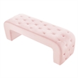 Posh Living Blakelyn Velvet Bench Blush