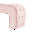 Posh Living Blakelyn Velvet Bench Blush