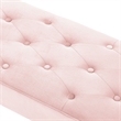 Posh Living Blakelyn Velvet Bench Blush