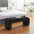 Posh Living Blakelyn Velvet Bench Black