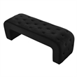 Posh Living Blakelyn Velvet Bench Black