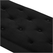 Posh Living Blakelyn Velvet Bench Black