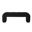 Posh Living Blakelyn Velvet Bench Black