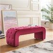Posh Living Blakelyn Velvet Bench Fuchsia