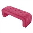 Posh Living Blakelyn Velvet Bench Fuchsia