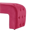 Posh Living Blakelyn Velvet Bench Fuchsia