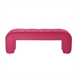 Posh Living Blakelyn Velvet Bench Fuchsia