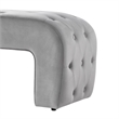 Posh Living Blakelyn Velvet Bench Grey