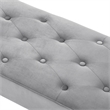 Posh Living Blakelyn Velvet Bench Grey