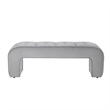 Posh Living Blakelyn Velvet Bench Grey