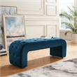Posh Living Blakelyn Velvet Bench Navy