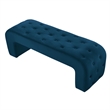 Posh Living Blakelyn Velvet Bench Navy
