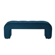 Posh Living Blakelyn Velvet Bench Navy