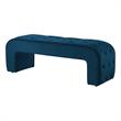 Posh Living Blakelyn Velvet Bench Navy
