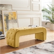 Posh Living Blakelyn Velvet Bench Yellow