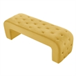 Posh Living Blakelyn Velvet Bench Yellow