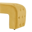 Posh Living Blakelyn Velvet Bench Yellow