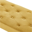 Posh Living Blakelyn Velvet Bench Yellow