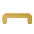 Posh Living Blakelyn Velvet Bench Yellow