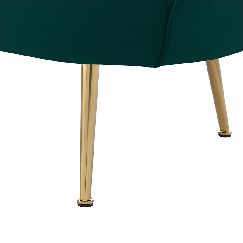 Posh Living Emaline Velvet Loveseat Hunter Green