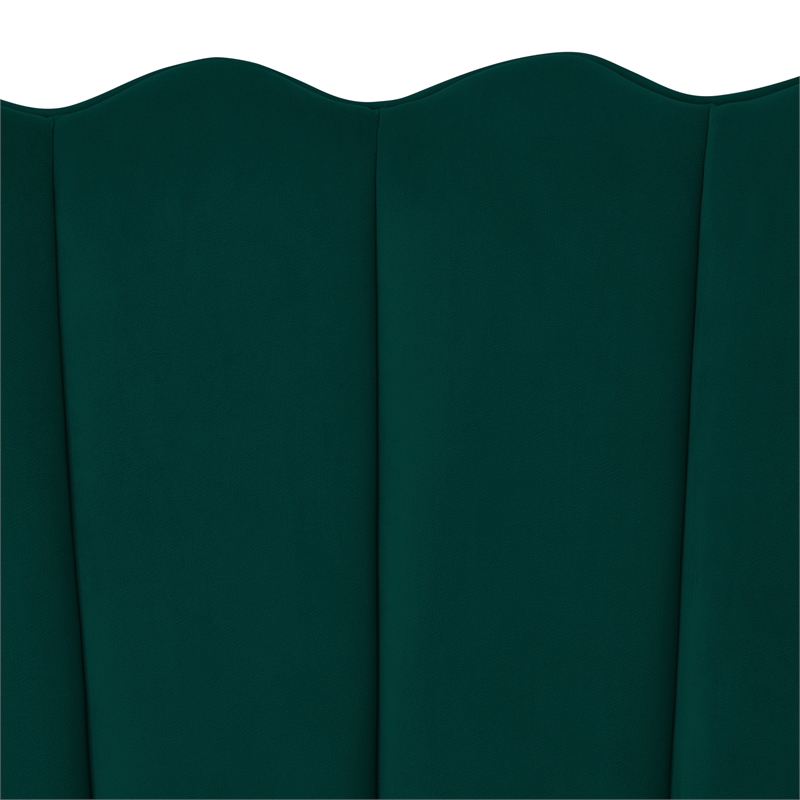 Posh Living Emaline Velvet Loveseat Hunter Green