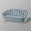 Posh Living Emaline Velvet Loveseat Light Blue