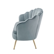 Posh Living Emaline Velvet Loveseat Light Blue