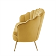 Posh Living Emaline Velvet Loveseat Yellow