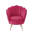 Posh Living Emaline Velvet Accent Chair Fuchsia