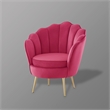 Posh Living Emaline Velvet Accent Chair Fuchsia