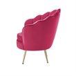 Posh Living Emaline Velvet Accent Chair Fuchsia