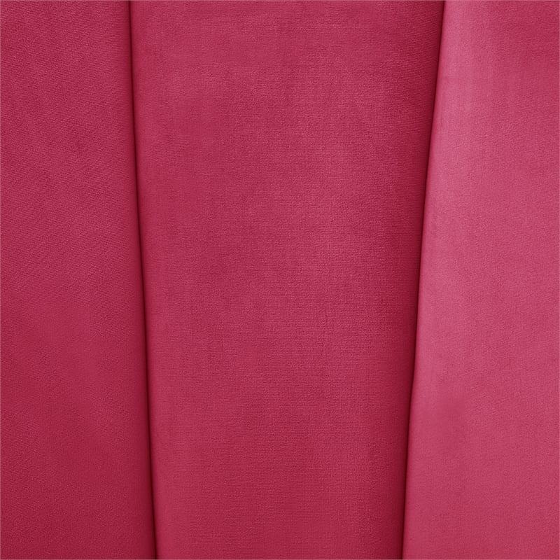 Posh Living Emaline Velvet Accent Chair Fuchsia