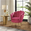 Posh Living Emaline Velvet Accent Chair Fuchsia