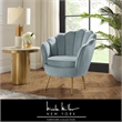 Posh Living Emaline Velvet Accent Chair Light Blue