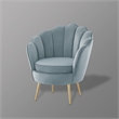 Posh Living Emaline Velvet Accent Chair Light Blue