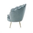 Posh Living Emaline Velvet Accent Chair Light Blue