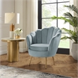 Posh Living Emaline Velvet Accent Chair Light Blue