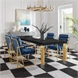 Posh Living Alaa  Dining Table Black/Gold