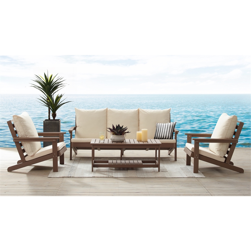 Posh Living Roberta  Outdoor 4pc Seating Group Teak