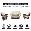Posh Living Roberta  Outdoor 4pc Seating Group Teak